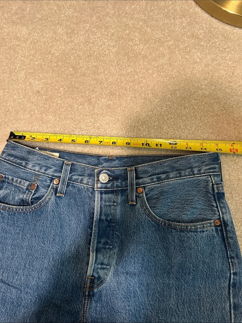Levi's Straight-Leg Jeans in Medium Blue Denim